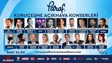 Paraf Kuruçeşme Açıkhava Konserleri 2021